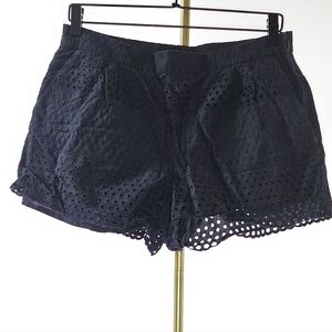 J. Crew Navy Eyelet Shorts